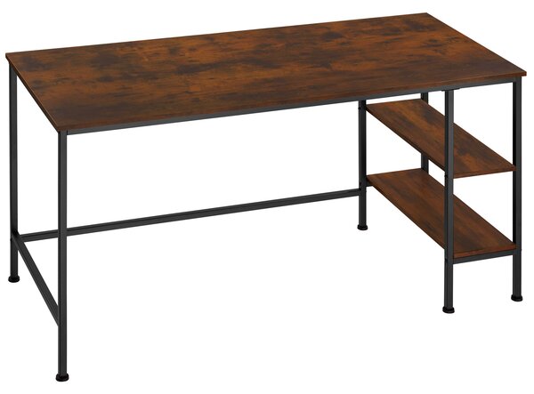 Tectake 404227 scrivania donegal 140 x 60 x 76,5 cm - legno industriale scuro, rustico
