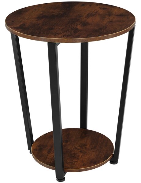 Tectake 404215 tavolino swindon 50 x 62,5 cm - legno industriale scuro, rustico