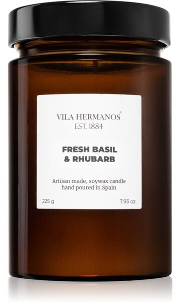 Vila Hermanos Apothecary Fresh Basil & Rhubarb candela profumata 225 g