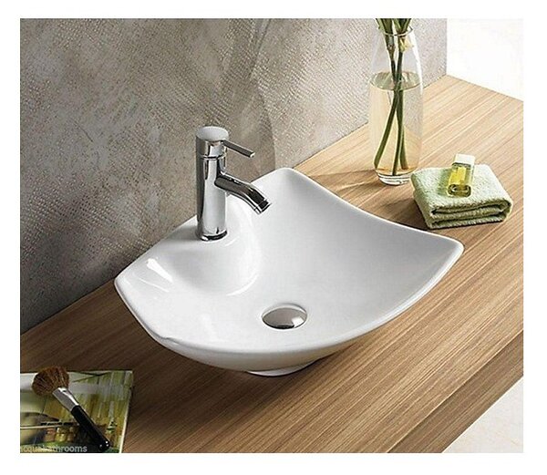 Lavabo bagno da appoggio moderno modello Litos-149 - KAMALU