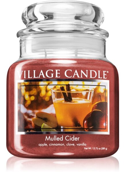Village Candle Mulled Cider candela profumata (Glass Lid) 389 g