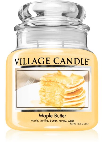 Village Candle Maple Butter candela profumata (Glass Lid) 389 g