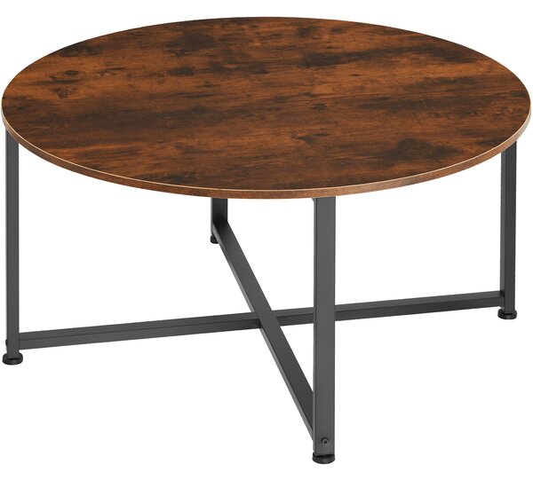 Tectake 404342 tavolino da salotto aberdeen 88,5 x 47 cm - legno industriale scuro, rustico