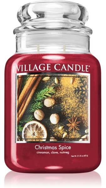 Village Candle Christmas Spice candela profumata (Glass Lid) 602 g