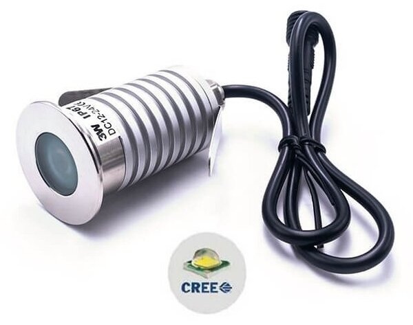 Faretto LED 3W IP67 LED OSRAM, luce VERDE - Professional Colore Verde