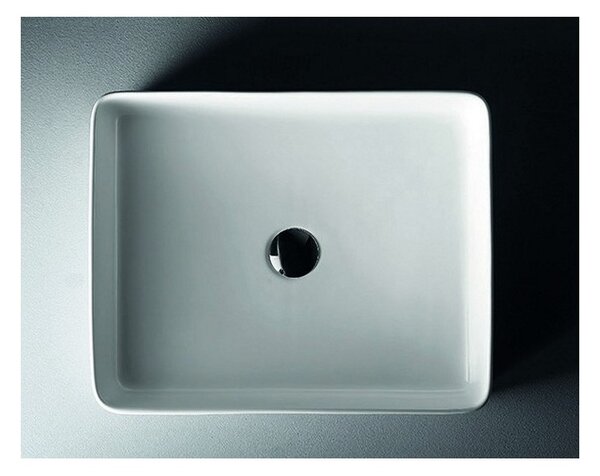 Kamalu lavabo appoggio 51cm design moderno ceramica slim litos-0002