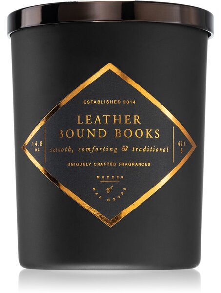 Makers of Wax Goods Leather Bound Books candela profumata 421 g