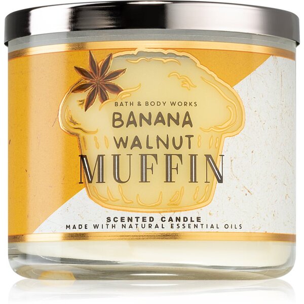 Bath & Body Works Banana Walnut Muffin candela profumata 411 g