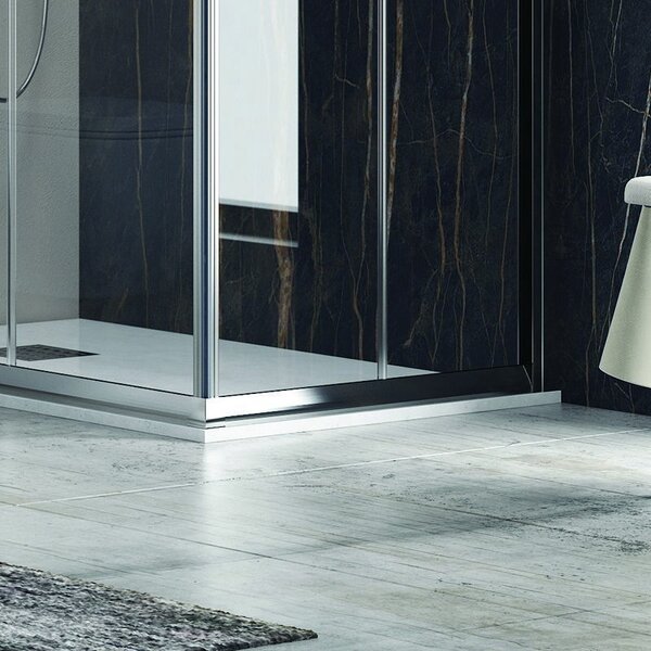 Kamalu cabina doccia 100x70 cm rettangolare con 2 ante scorrevoli kf1000