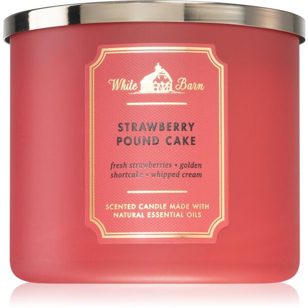 Bath & Body Works Strawberry Pound Cake candela profumata 411 g