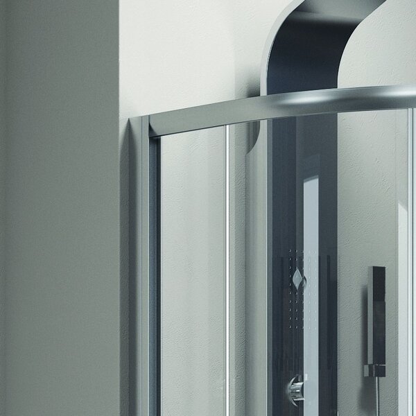 Kamalu box doccia 80x80 cristallo 6 mm semicircolare kf2000