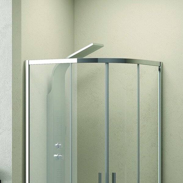Kamalu cabina doccia 80x80 semicircolare vetro 8mm anticalcare altezza 200 ke2000