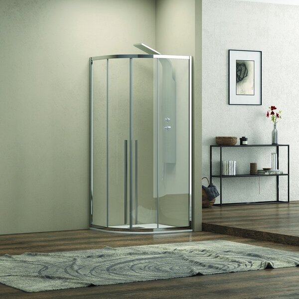 Kamalu cabina doccia 80x80 semicircolare vetro 8mm anticalcare altezza 200 ke2000
