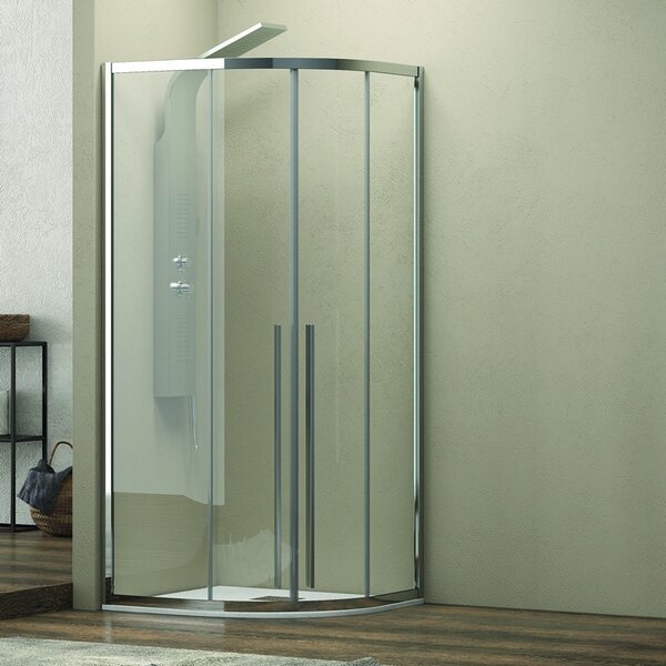 Kamalu cabina doccia 80x80 semicircolare vetro 8mm anticalcare altezza 200 ke2000
