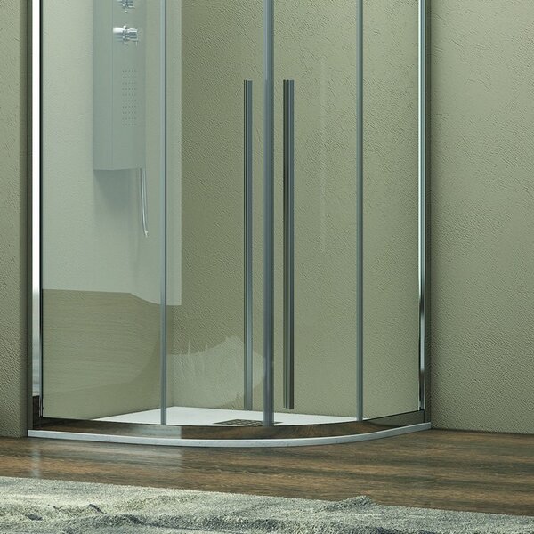 Kamalu cabina doccia 80x80 semicircolare vetro 8mm anticalcare altezza 200 ke2000