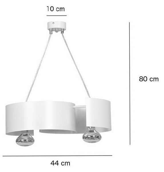 Lampadario a Sospensione VIXON 2 WHITE o Black Colore del corpo Bianco