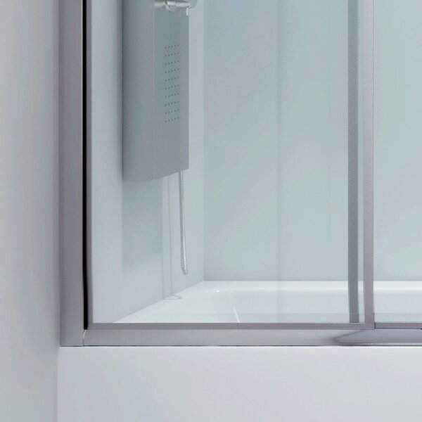 Kamalu box doccia per vasca da 140cm con apertura scorrevole p2000