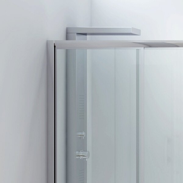 Box per vasca da bagno 160cm con due ante scorrevoli e una fissa P2000 - KAMALU