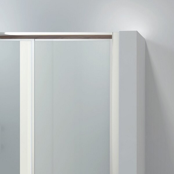 Box per vasca da bagno 160cm con due ante scorrevoli e una fissa P2000 - KAMALU