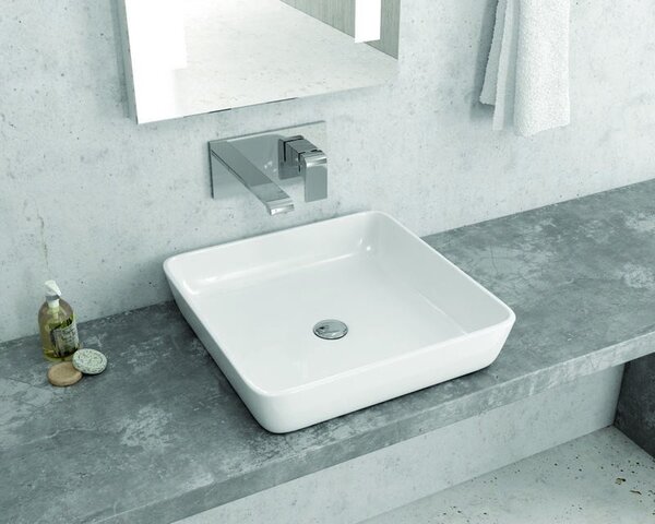 Lavabo bagno quadrato 46cm Litos-P105 - KAMALU