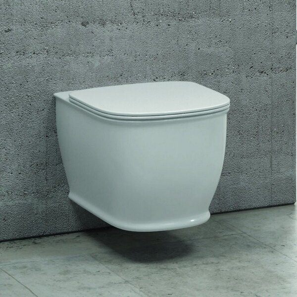 Kamalu sanitari sospesi senza brida sedile soft-close genta-100s