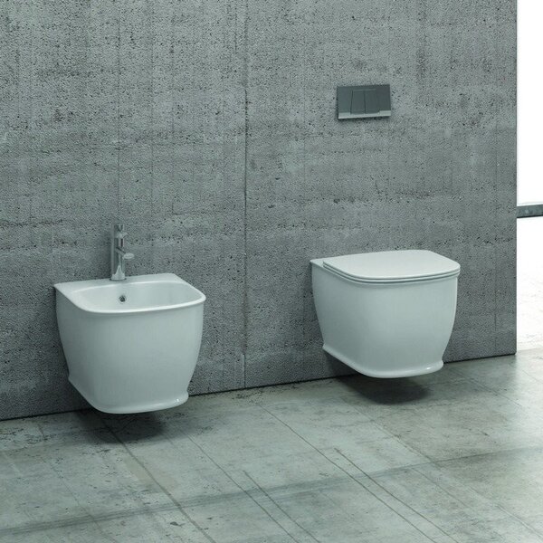 Kamalu sanitari sospesi senza brida sedile soft-close genta-100s
