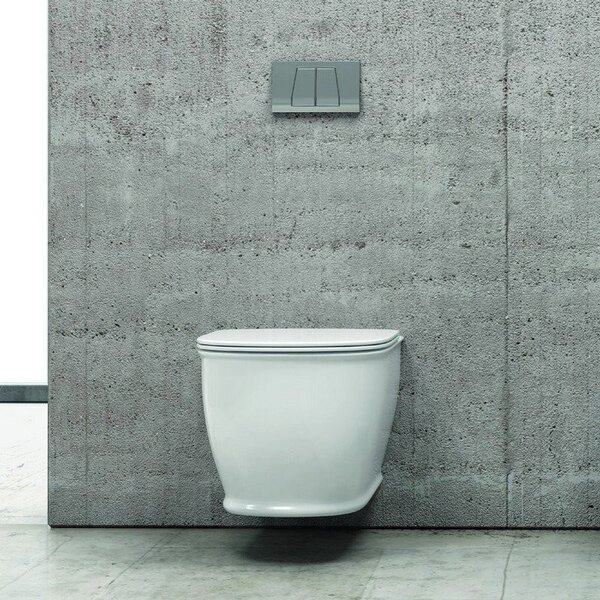 Kamalu sanitari sospesi senza brida sedile soft-close genta-100s
