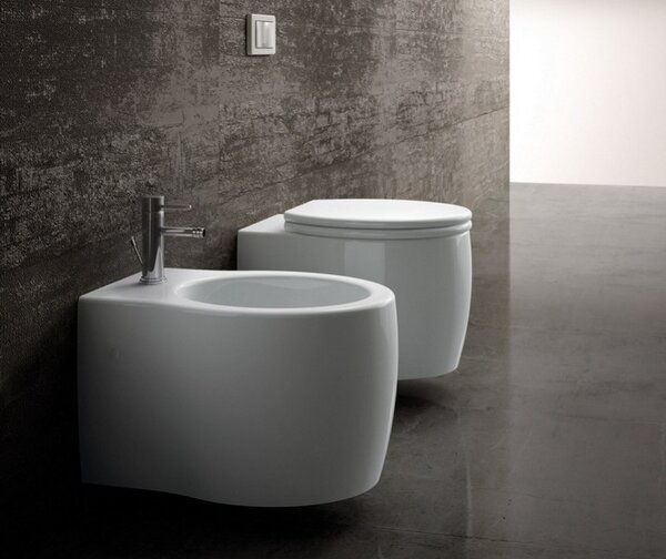 Kamalu wc sospeso in ceramica sistema soft-close alizee-s90