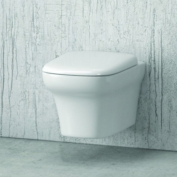 Kamalu wc sospeso ceramica facile pulizia soft-close elas-101s