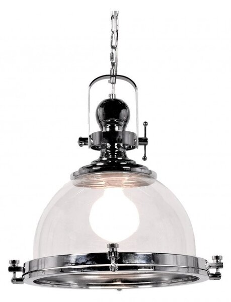 Lampadario con paralume vetro ondulato RUBINA D30 - Lampade Vintage e  Industriali