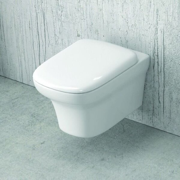 WC sospeso ceramica facile pulizia soft-close Elas-101S - KAMALU