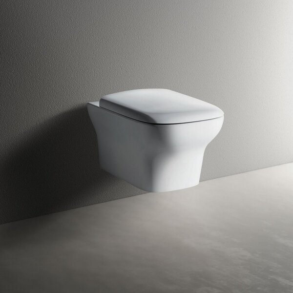 Kamalu wc sospeso ceramica facile pulizia soft-close elas-101s