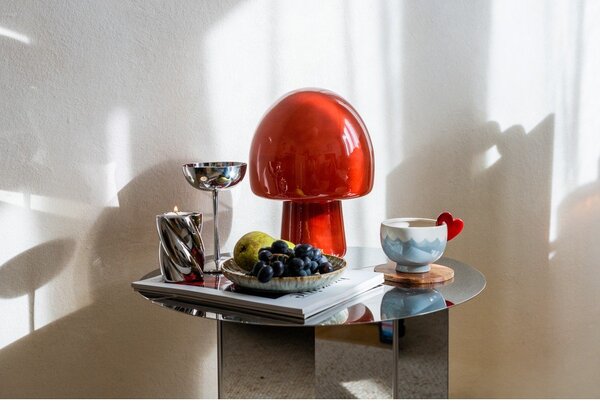 Lampada da tavolo rossa (altezza totale 27 cm) Gozar – Leitmotiv