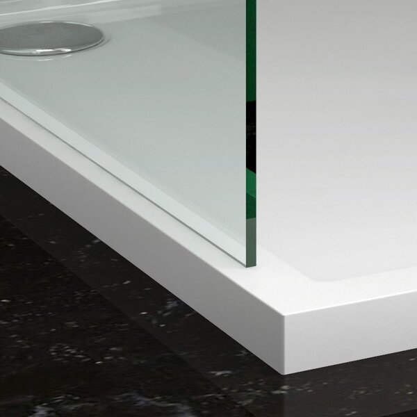 KAMALU - Piatto doccia 100x80 ultra slim bianco in acrilico