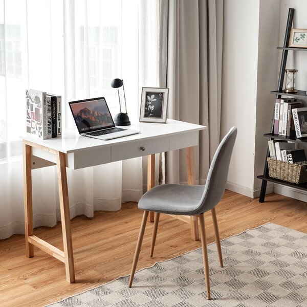Costway Scrivania e cassetti con superficie ampia e tanto spazio, Tavolo multifunzionale con un cassetto grande