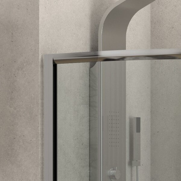 Box doccia semicircolare 80x80 altezza 180cm vetro trasparente | K400 - KAMALU