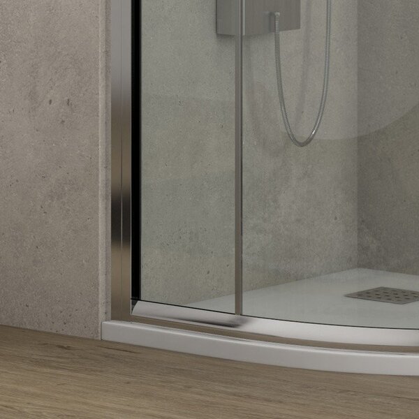 Box doccia semicircolare 80x80 altezza 180cm vetro trasparente | K400 - KAMALU