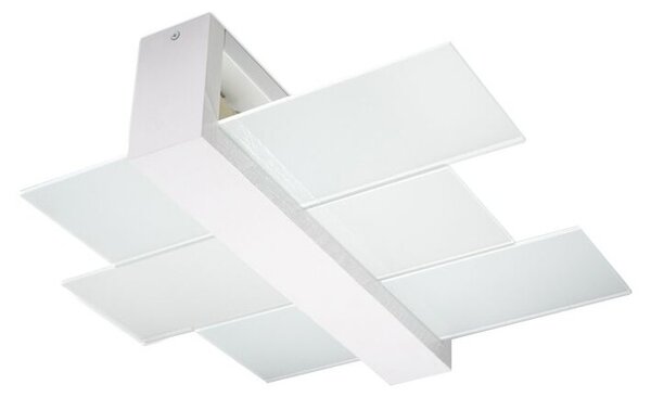 Plafoniera FENIKS 2 Legno White e Vetro E27 da soffitto e parete Colore del corpo Bianco
