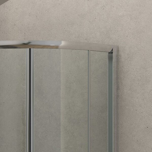 Box doccia semicircolare 80x80 altezza 180cm vetro trasparente | K400 - KAMALU