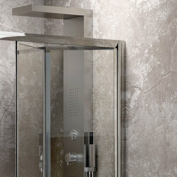 Kamalu box doccia angolare 70x70 apertura a libro modello km4000s