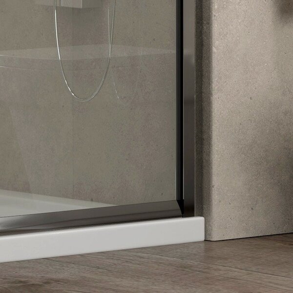 Kamalu porta doccia nicchia 130cm altezza 180cm modello k410n