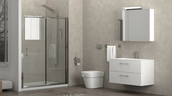 Kamalu porta doccia nicchia 130cm altezza 180cm modello k410n
