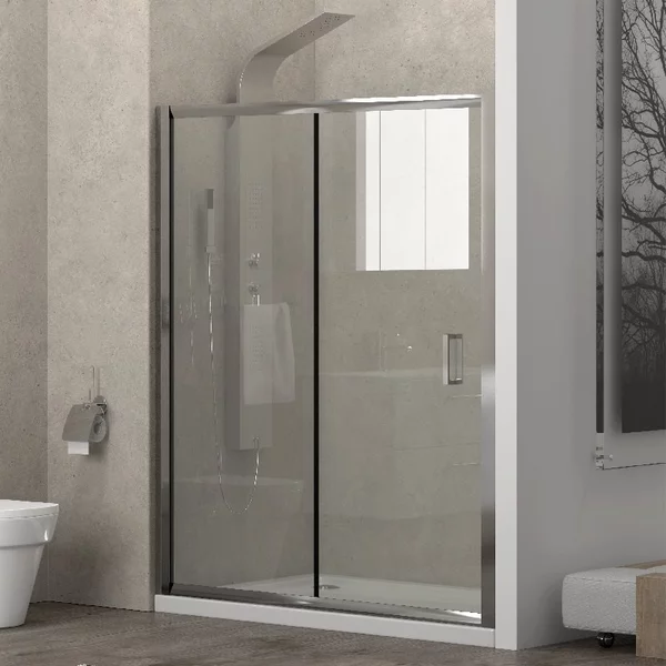 Porta doccia nicchia 110cm con anta scorrevole altezza 180cm K410N - KAMALU