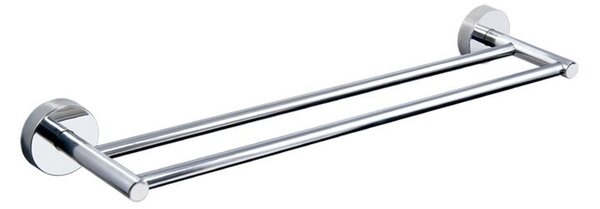 Portasalviette doppia barra 50cm in acciaio inox lucido | Mira-52 - KAMALU