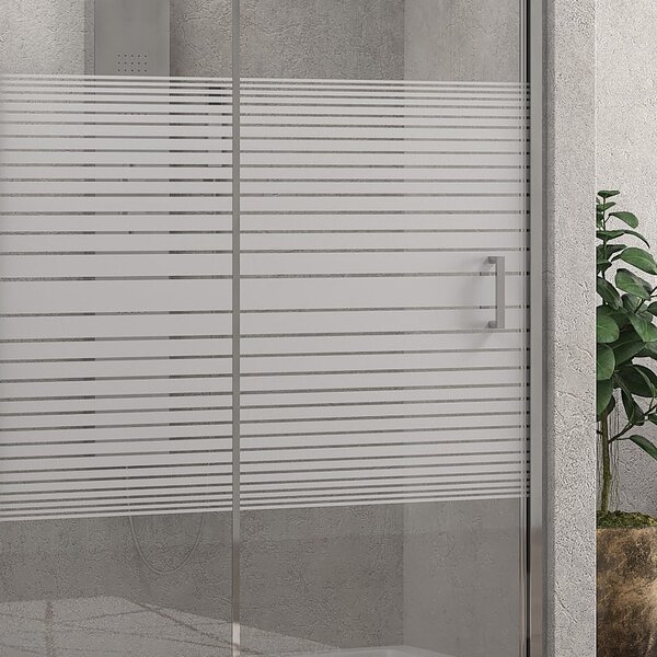 Kamalu box doccia a nicchia 120cm vetro serigrafato altezza 180cm k410n