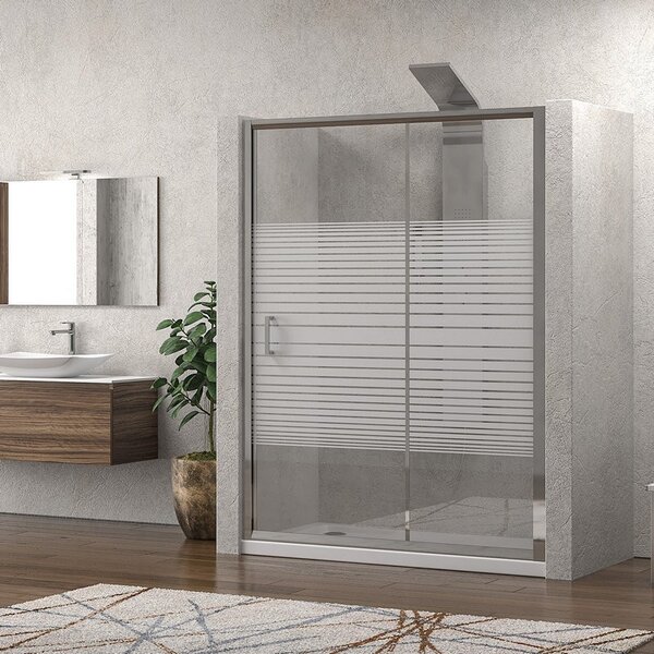 Kamalu box doccia a nicchia 120cm vetro serigrafato altezza 180cm k410n