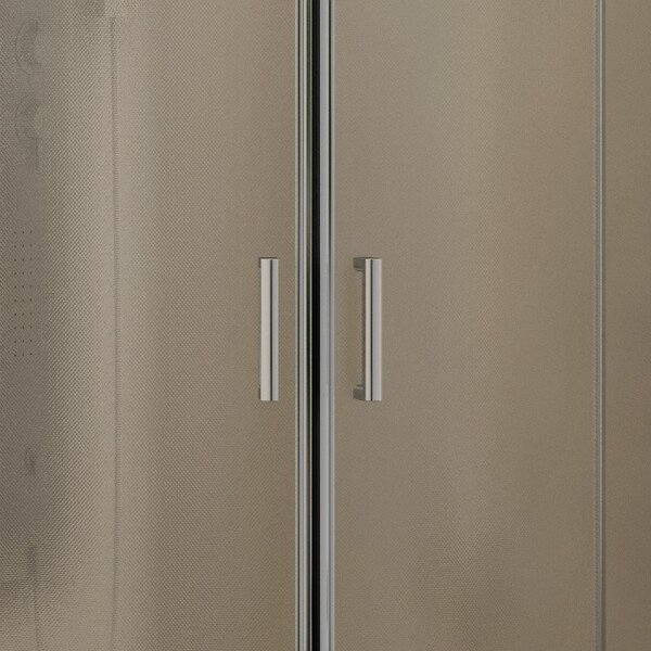 Kamalu box doccia semicircolare 90x90 cristallo opaco altezza 180cm | k400