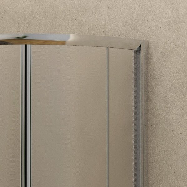 Kamalu box doccia semicircolare 90x90 cristallo opaco altezza 180cm | k400
