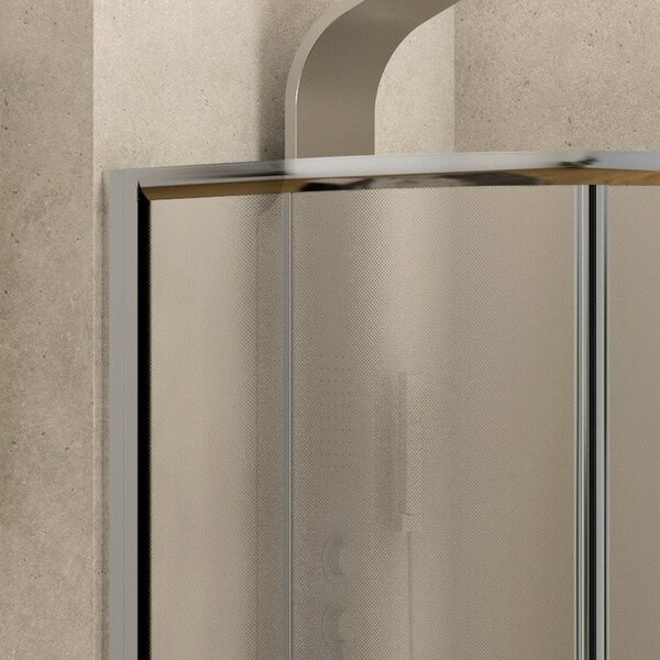 Kamalu box doccia semicircolare 90x90 cristallo opaco altezza 180cm | k400