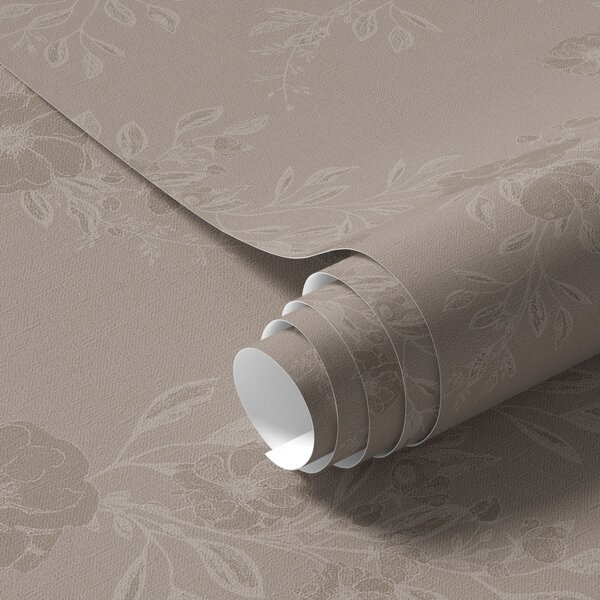 Carta da parati Fiori con foglie chiare, Parati classici Rustica, a00006 : Uwalls.it